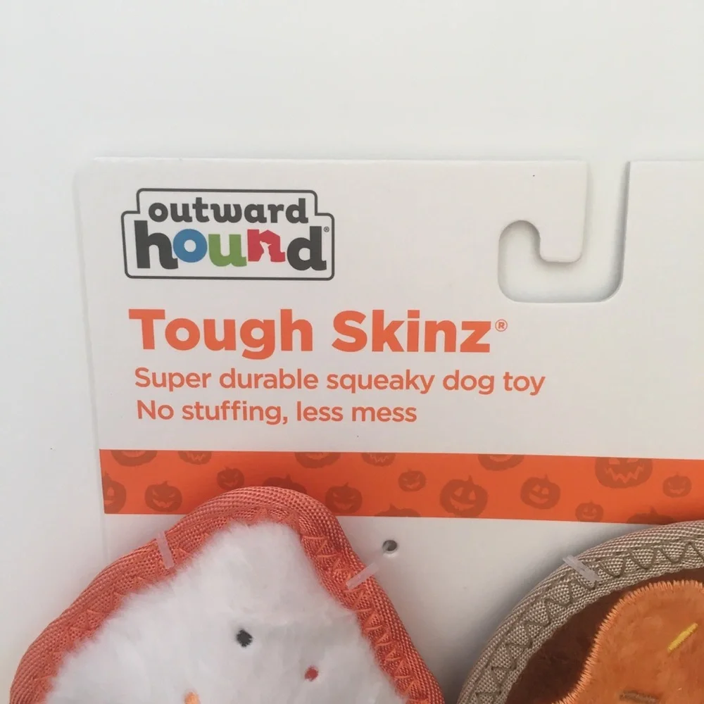 Dog Toys Outward Hound Tough Skinz Durable Squeaker No Mess NEW Pumpkin Spice